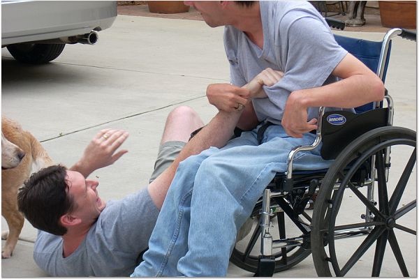 Wheelchair sex position